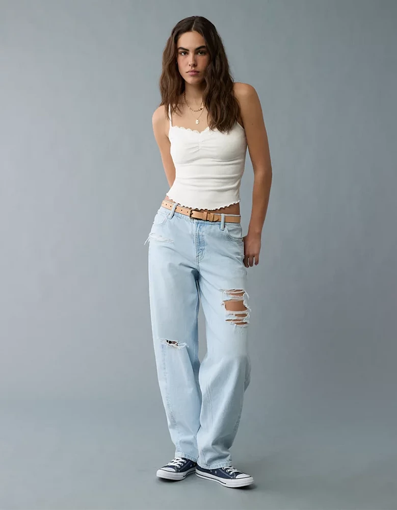 Camisole en dentelle froncée à l’avant AE