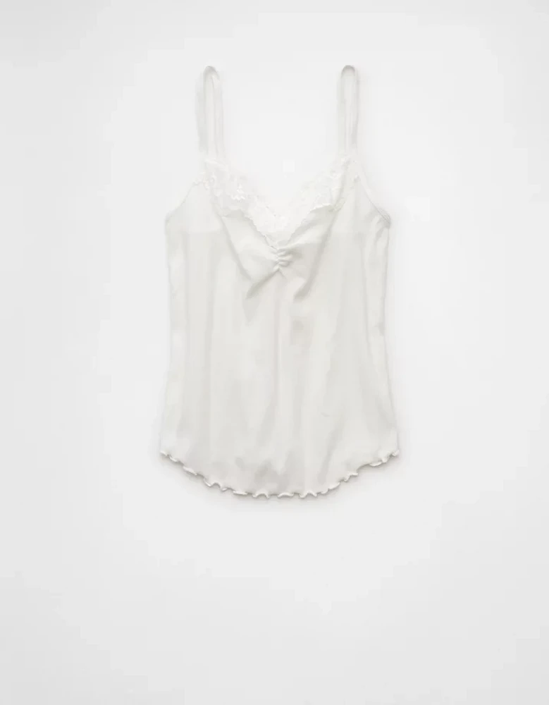Camisole en dentelle froncée à l’avant AE