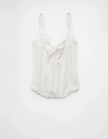 Camisole en dentelle froncée à l’avant AE