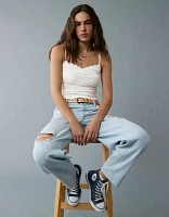 Camisole en dentelle froncée à l’avant AE