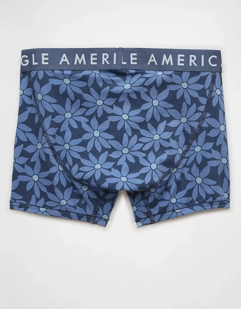 Caleçon boxeur ajusté classique de 4,5 po motif floral pour hommes AEO