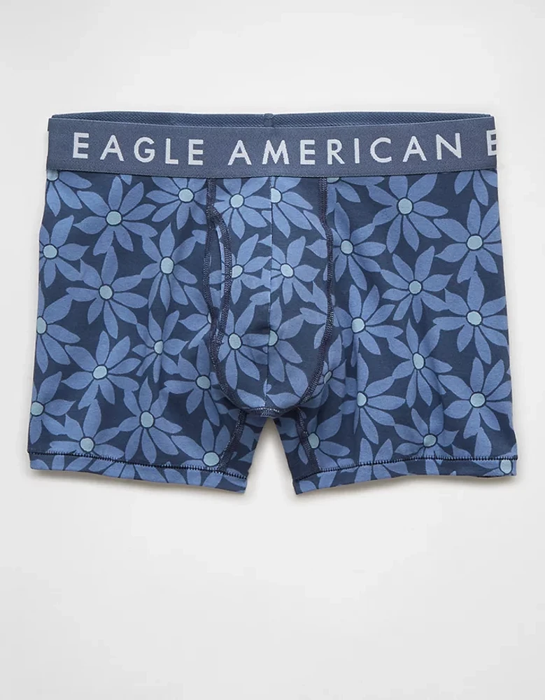 Caleçon boxeur ajusté classique de 4,5 po motif floral pour hommes AEO