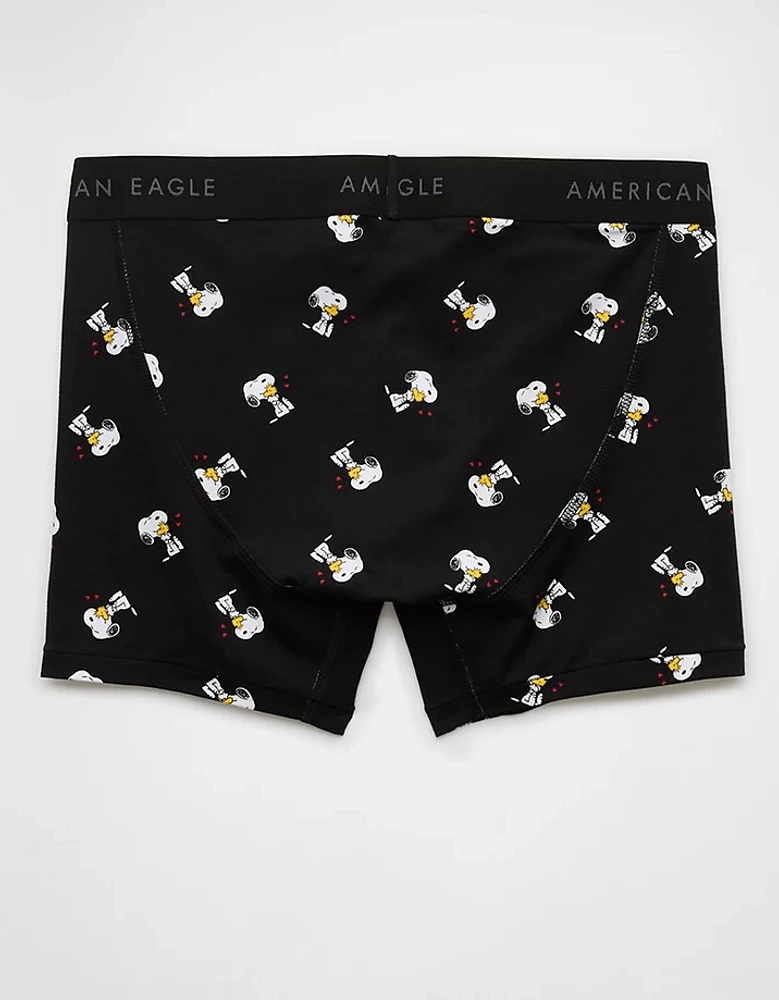 Caleçon boxeur ajusté classique de 4,5 po bisous la Saint-Valentin Snoopy pour hommes AEO