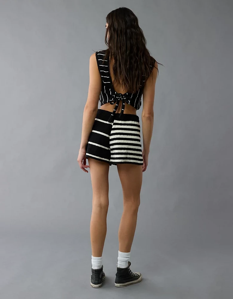 Minishort en tricot rayé AE