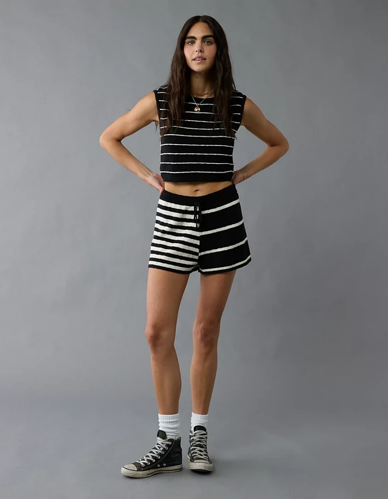 Minishort en tricot rayé AE