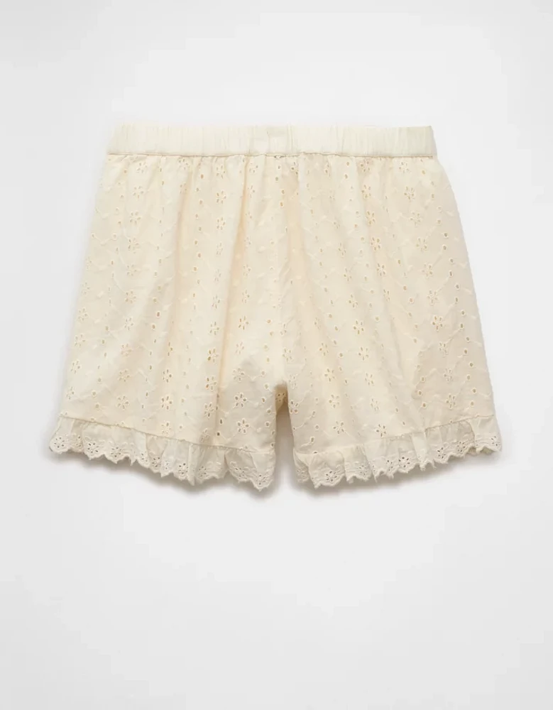 Short à taille haute et œillets avec volants AE