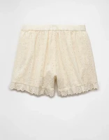 Short à taille haute et œillets avec volants AE