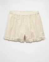 Short à taille haute et œillets avec volants AE