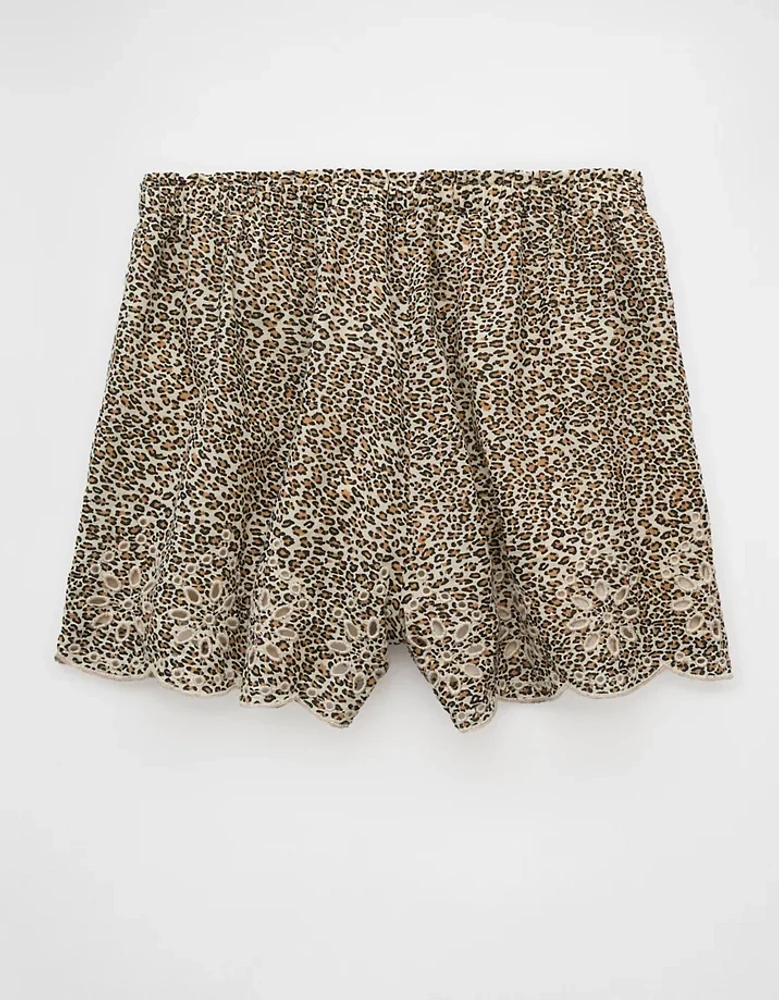 Short à motif léopard et taille haute AE