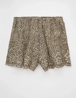 Short à motif léopard et taille haute AE