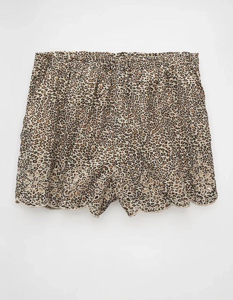 Short à motif léopard et taille haute AE