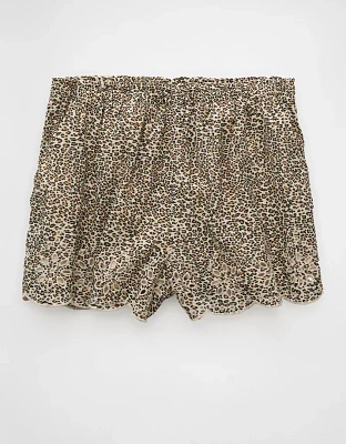 Short à motif léopard et taille haute AE