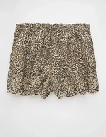 Short à motif léopard et taille haute AE
