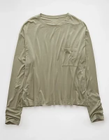 AE Soft & Sexy Long-Sleeve Pocket T-Shirt