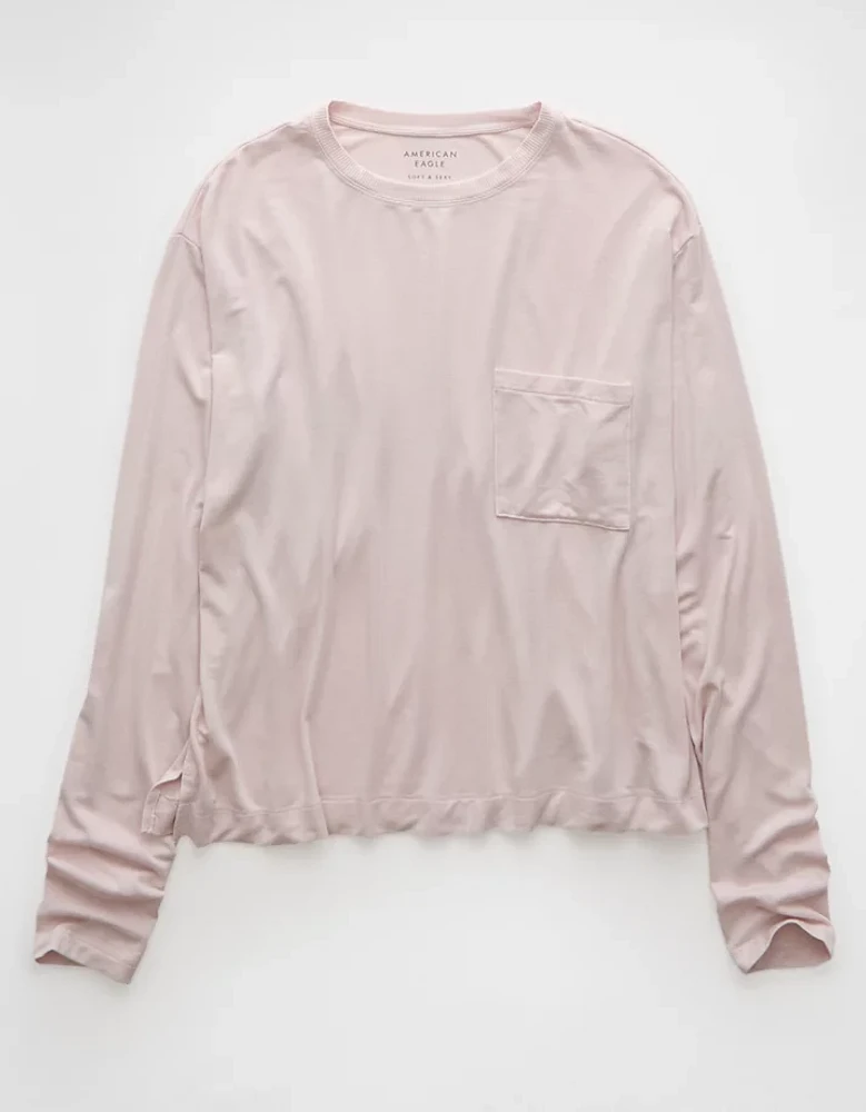 AE Soft & Sexy Long-Sleeve Pocket T-Shirt