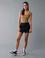 Justaucorps à boucle et décolleté carré manches courtes AE