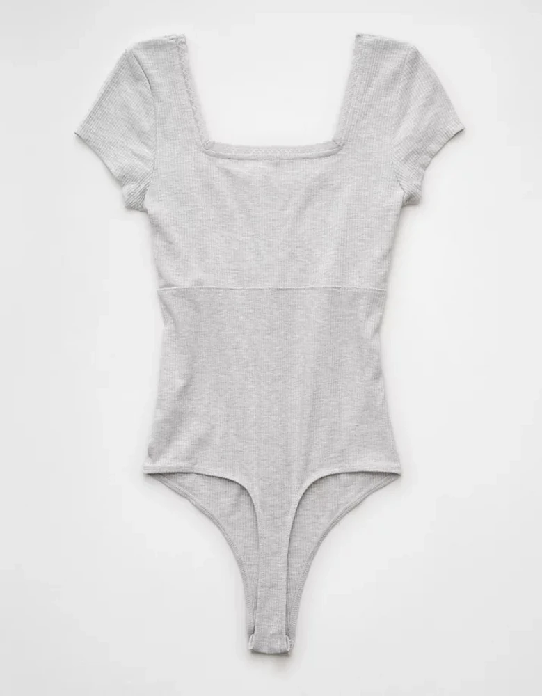 AE Short Sleeve Square Neck Bow Bodysuit