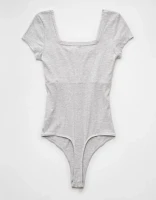 AE Short Sleeve Square Neck Bow Bodysuit