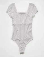 AE Short Sleeve Square Neck Bow Bodysuit