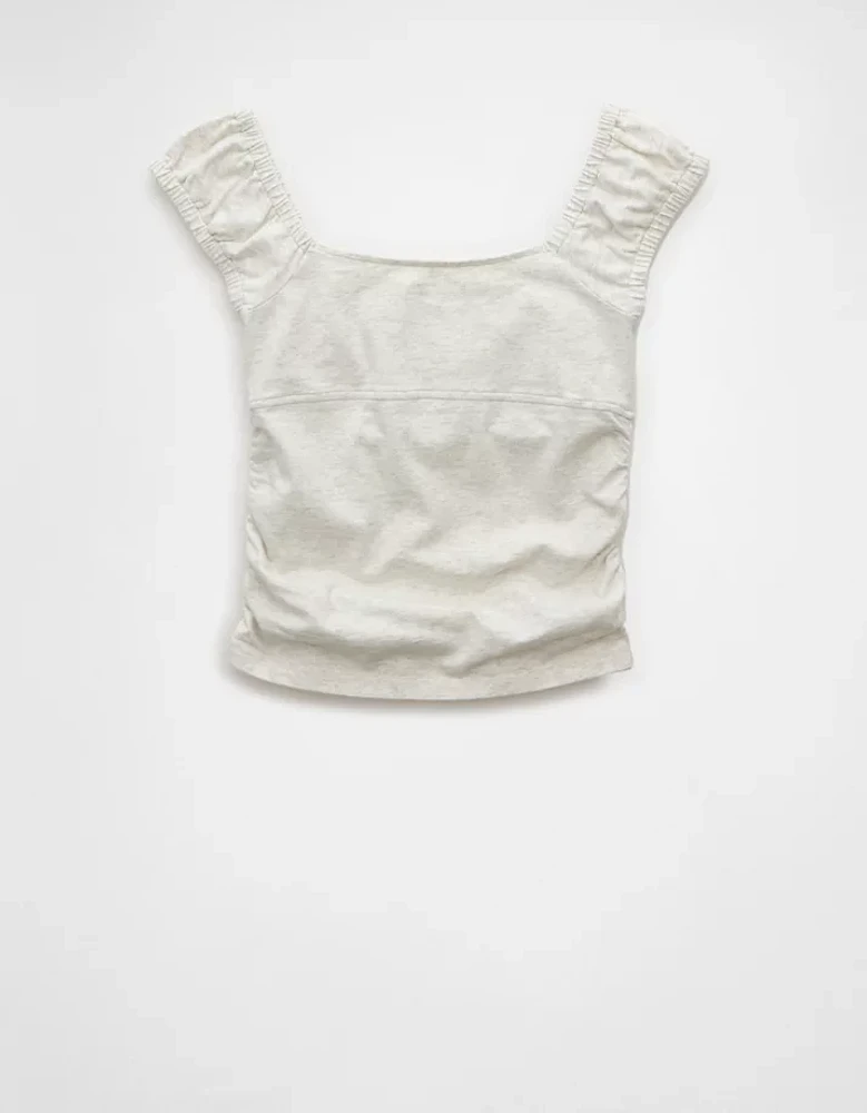 T-shirt à décolleté carré ruché AE