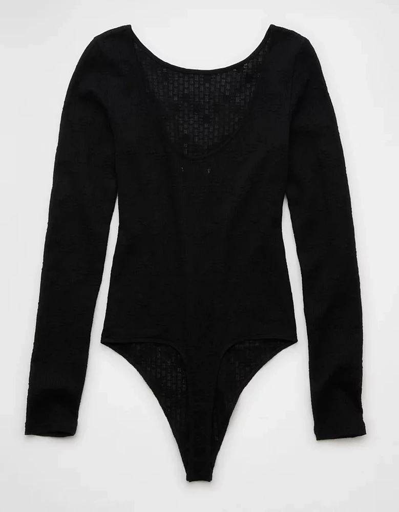 AE Long-Sleeve Lace Bodysuit