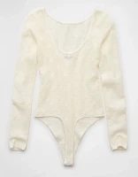 AE Long-Sleeve Lace Bodysuit