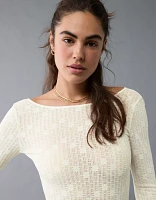 AE Long-Sleeve Lace Bodysuit