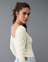 AE Long-Sleeve Lace Bodysuit