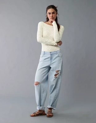AE Long-Sleeve Lace Bodysuit