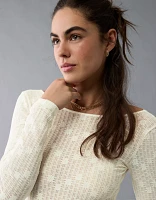 AE Long-Sleeve Lace Bodysuit