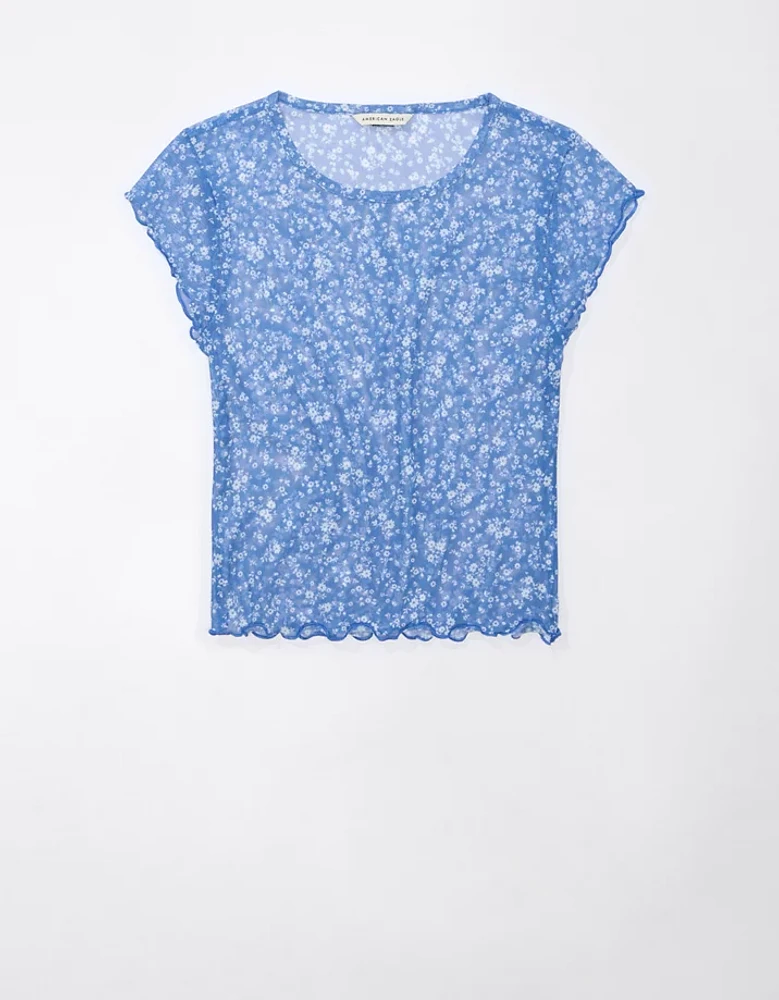 AE Cropped Mini Mesh Tee