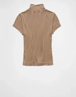 AE Cropped Soft & Sexy Mock Neck T-Shirt