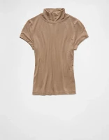 AE Cropped Soft & Sexy Mock Neck T-Shirt