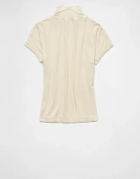 AE Cropped Soft & Sexy Mock Neck T-Shirt