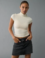 AE Cropped Soft & Sexy Mock Neck T-Shirt