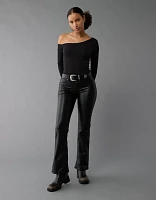 AE Long-Sleeve Asymmetrical Off-The-Shoulder Bodysuit