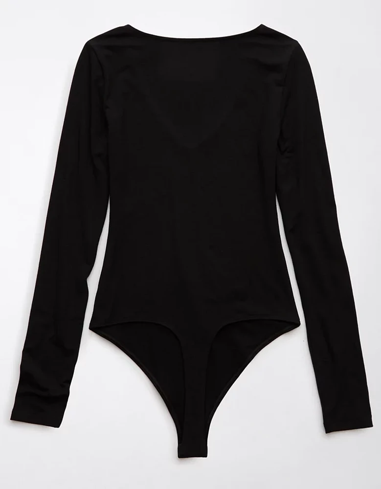 AE Long-Sleeve V-Neck Bodysuit