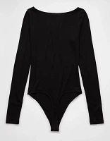 AE Long-Sleeve Boat Neck Bodysuit