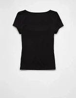 AE Square Neck Hey Baby Tee