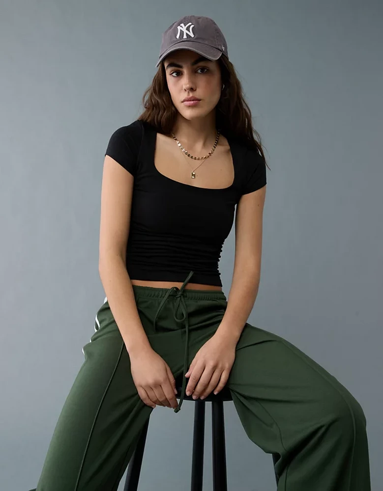 AE Square Neck Hey Baby Tee