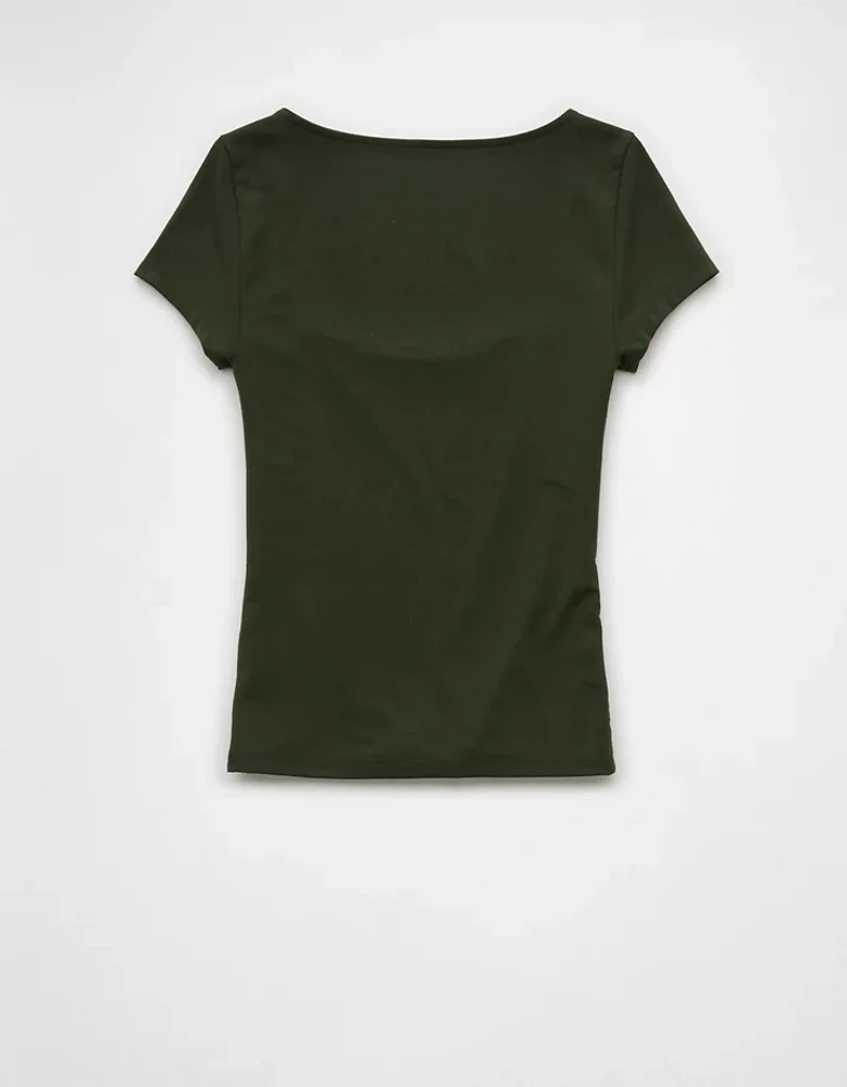AE Hey Baby Square Neck T-Shirt