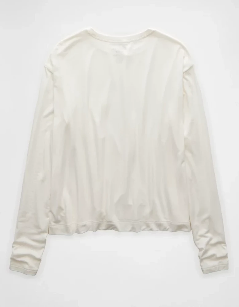 T-shirt à poche et manches longues Doux sexy AE