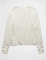 T-shirt à poche et manches longues Doux sexy AE