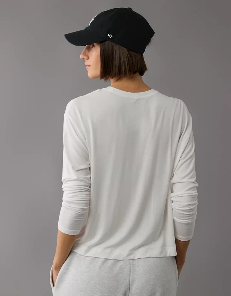 T-shirt à poche et manches longues Doux sexy AE