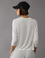 T-shirt à poche et manches longues Doux sexy AE