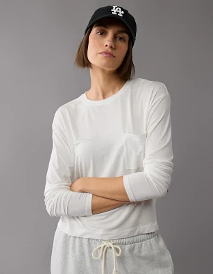 T-shirt à poche et manches longues Doux sexy AE