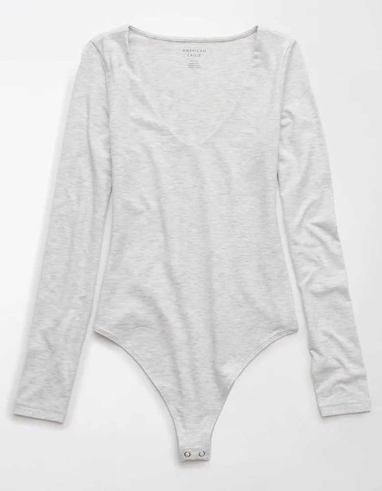 AE Long-Sleeve V-Neck Bodysuit