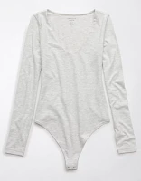 AE Long-Sleeve V-Neck Bodysuit