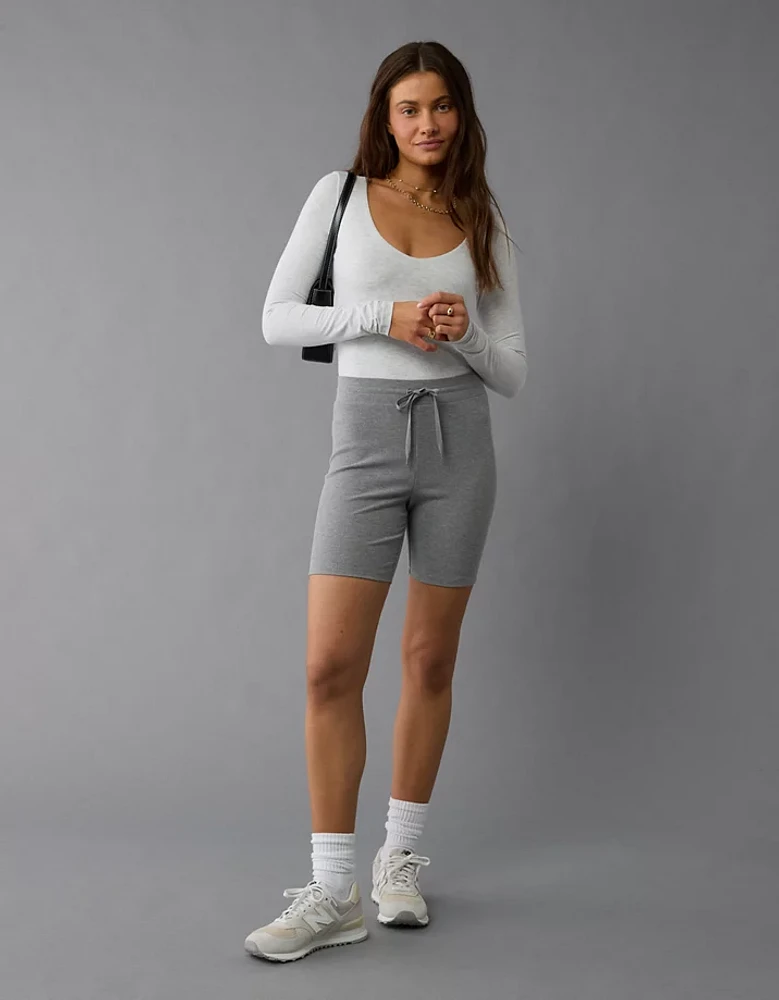 AE Long-Sleeve V-Neck Bodysuit