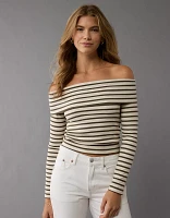 AE Off-The-Shoulder Long-Sleeve Top